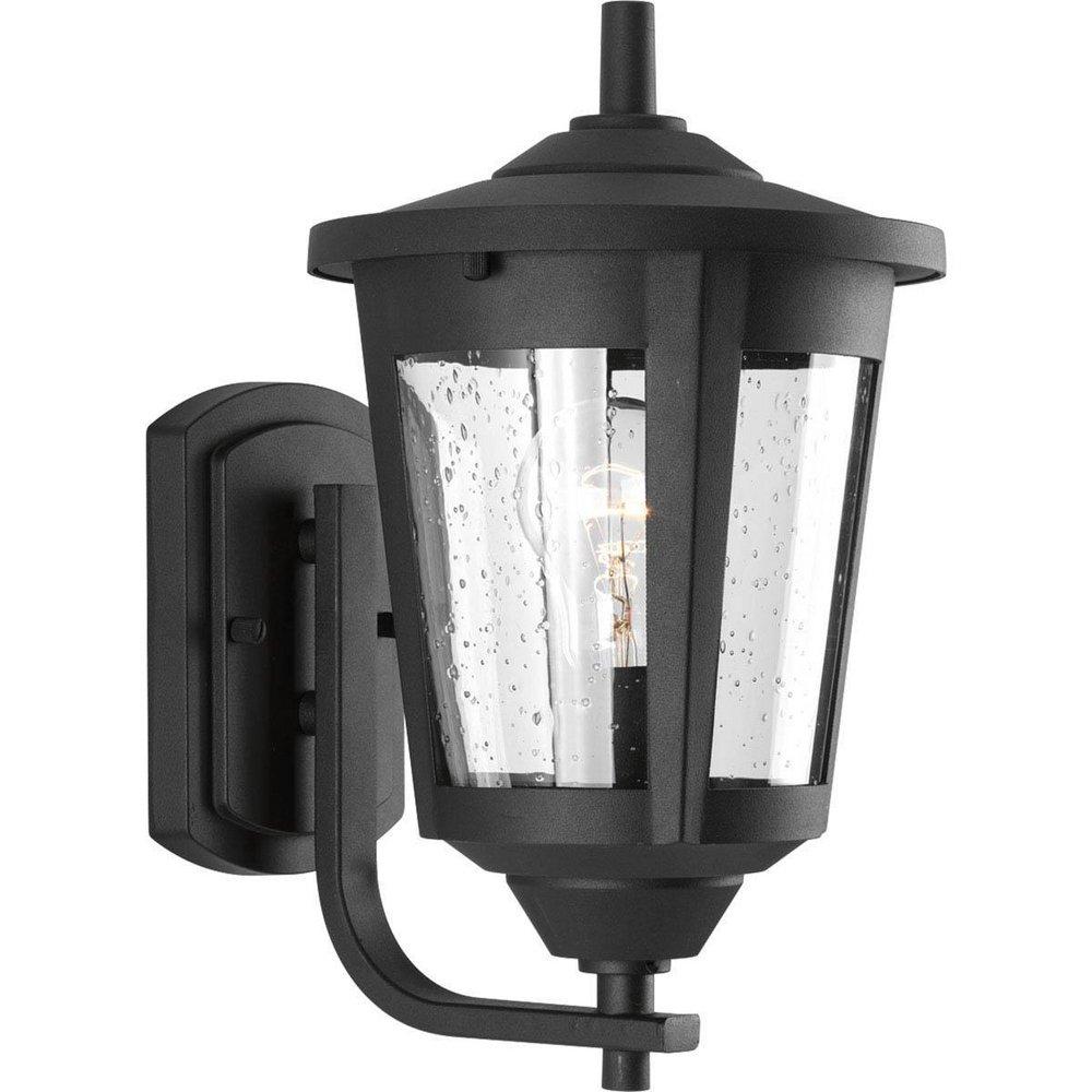 Progress Lighting East Haven 12-3/4 in. 100W 1-Light Wall Lantern in Black