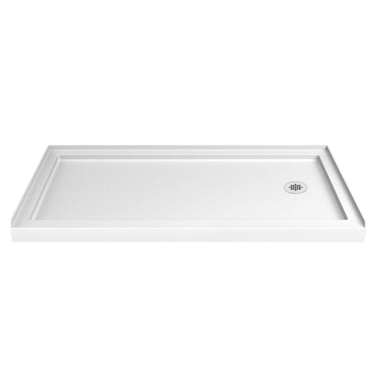DreamLine SlimLine 60 in. x 36 in. Shower Base with Right Drain in White