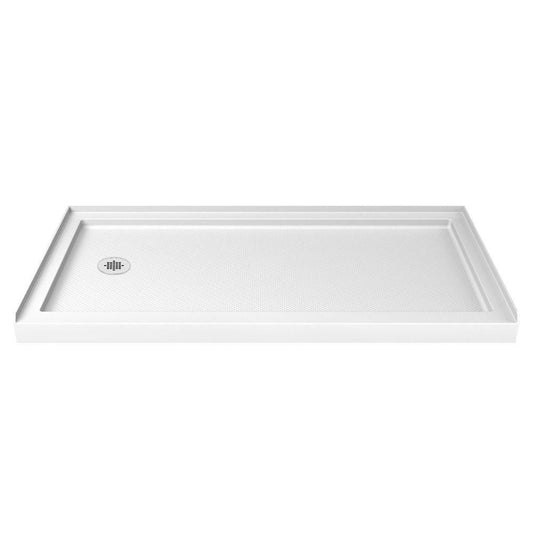 DreamLine SlimLine 60 in. x 30 in. Shower Base with Left Drain in White