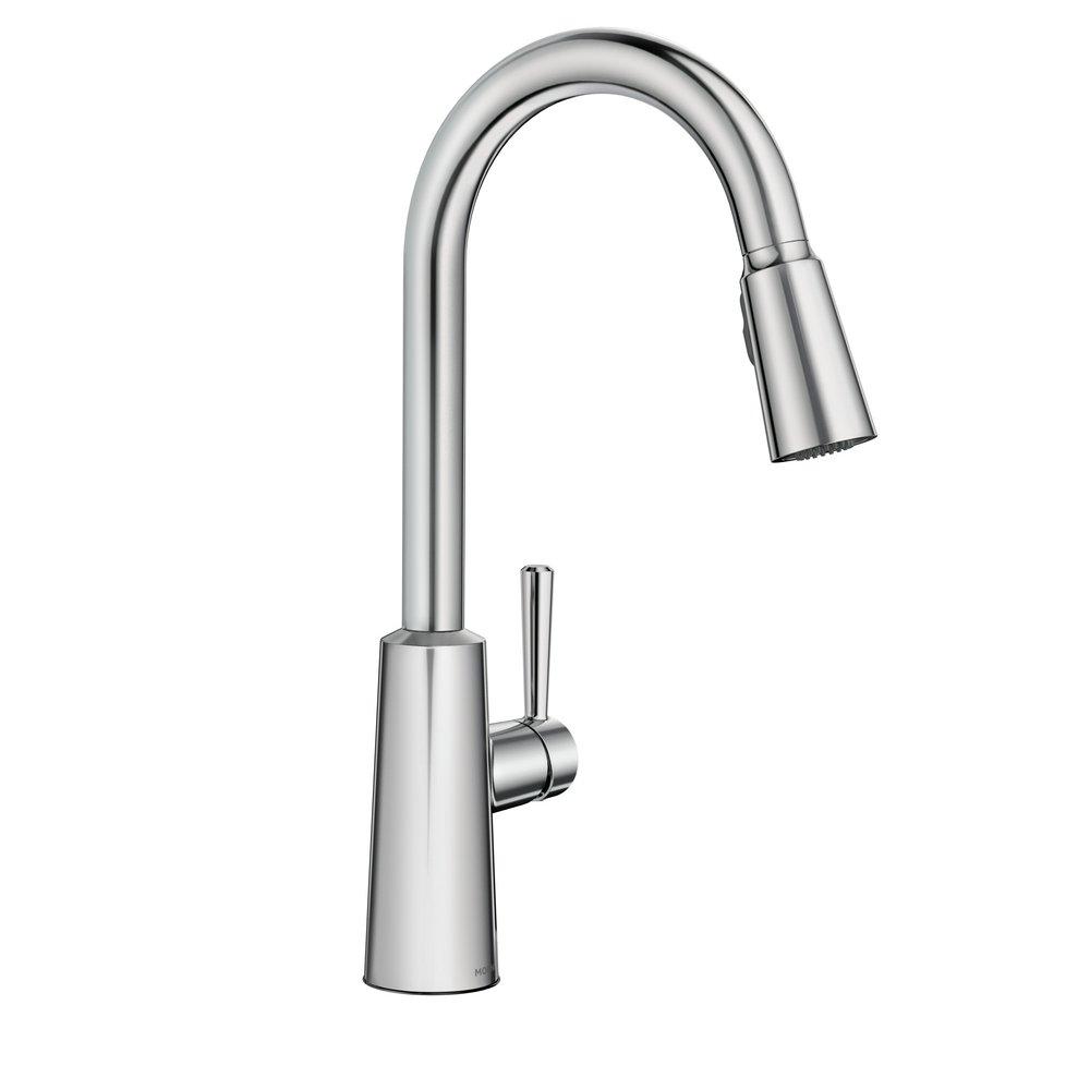 Moen Riley™ Single Handle Pull Down Kitchen Faucet in Chrome