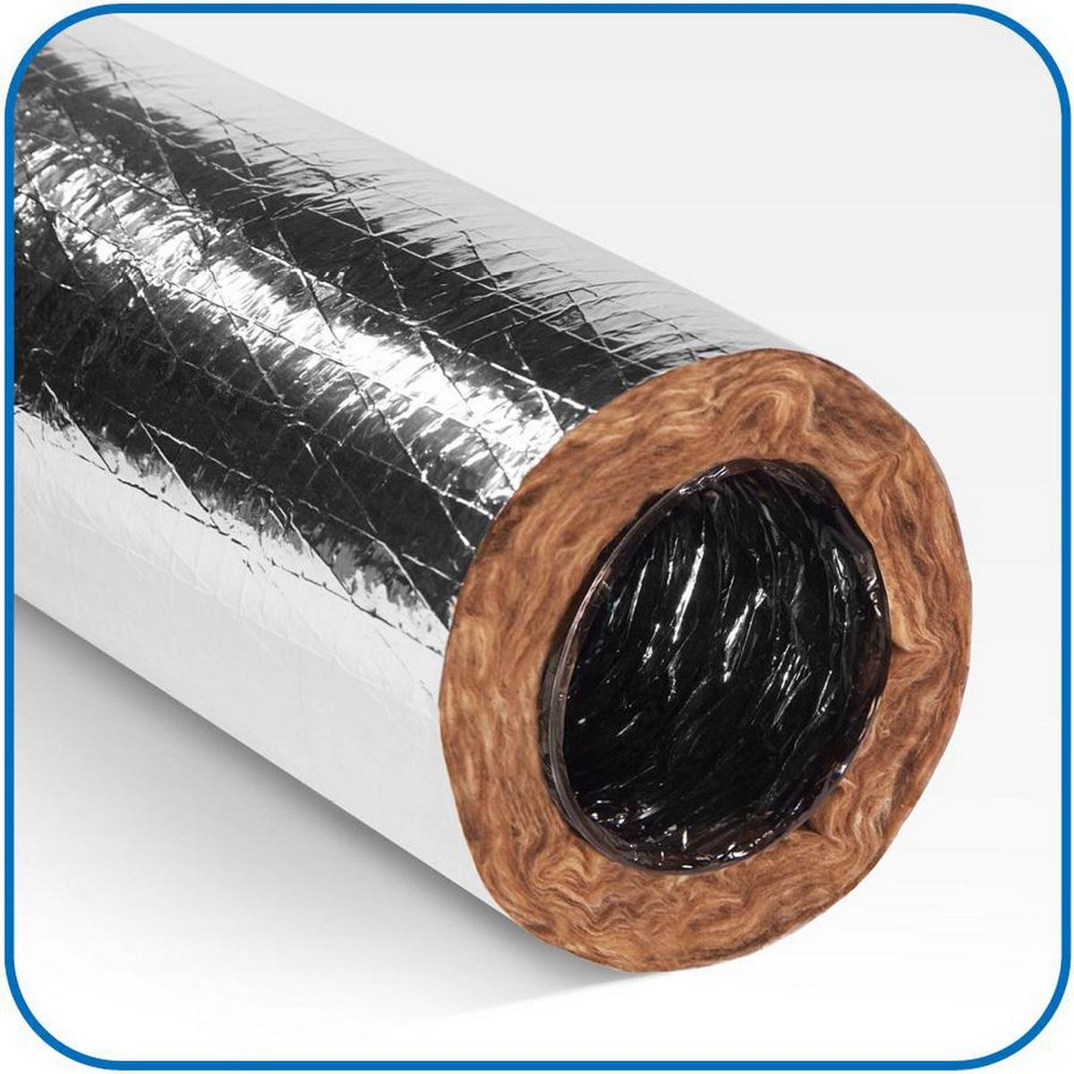 Quietflex Manufacturing HPDFlex™ 8 in. x 25 ft. Silver R6 Flexible Air Duct - Bagged