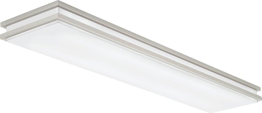 Lithonia Lighting Saturn 64W LED Flushmount Ceiling Fixture in Brushed Nickel