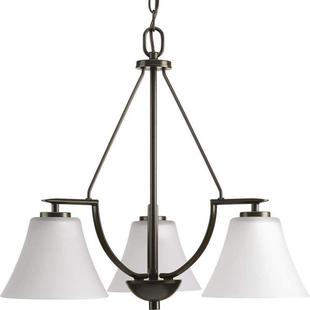 Progress Lighting Bravo 100W 3-Light Chandelier in Antique Bronze