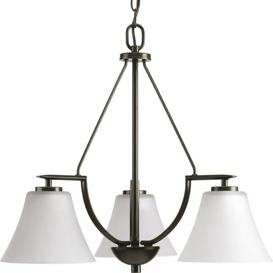 Progress Lighting Bravo 100W 3-Light Chandelier in Antique Bronze