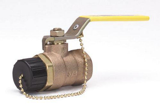 Milwaukee Valve BA-100/150 Series 3/4 in. Bronze Full Port Threaded x GHT 600# Ball Valve