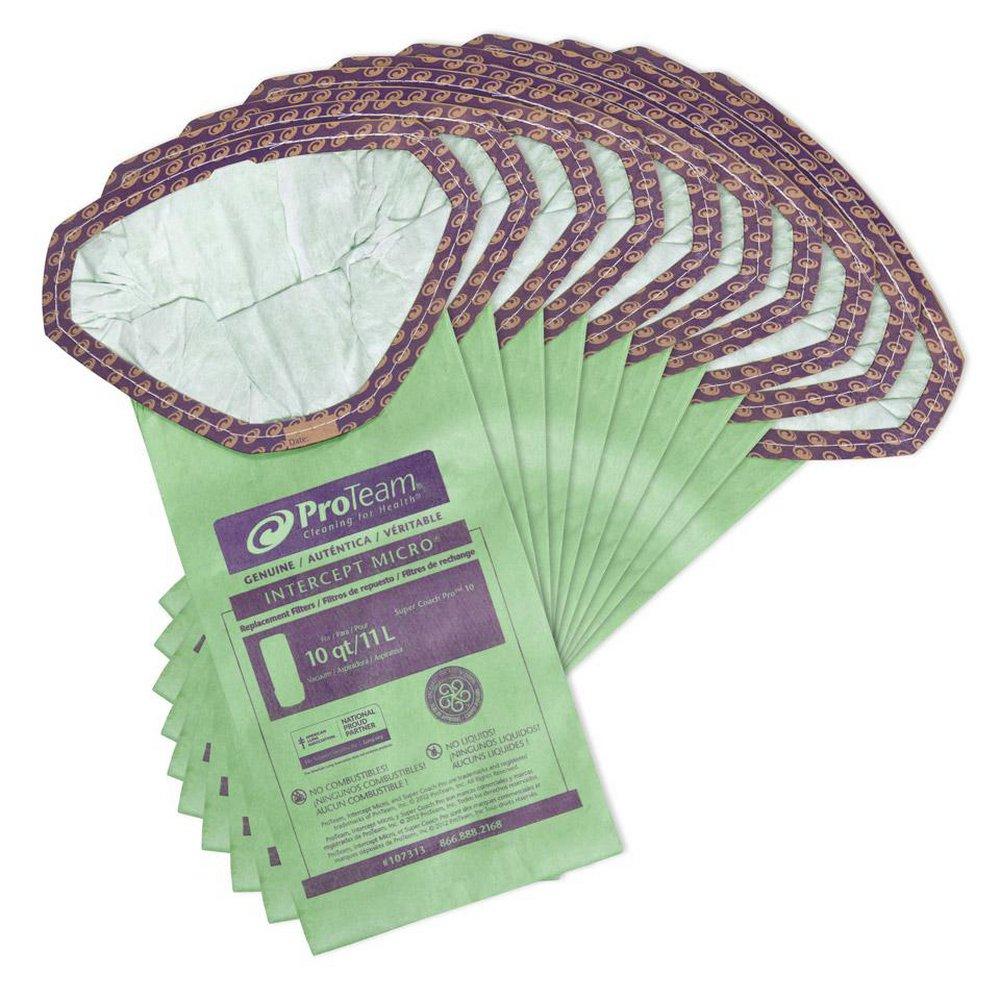 ProTeam® Super Coach Pro® 10 qt. Filter Bag with Open Collar for Fits GoFit 10 and Super Coach Pro 10 Backpack Vacuums (Pack of 10)