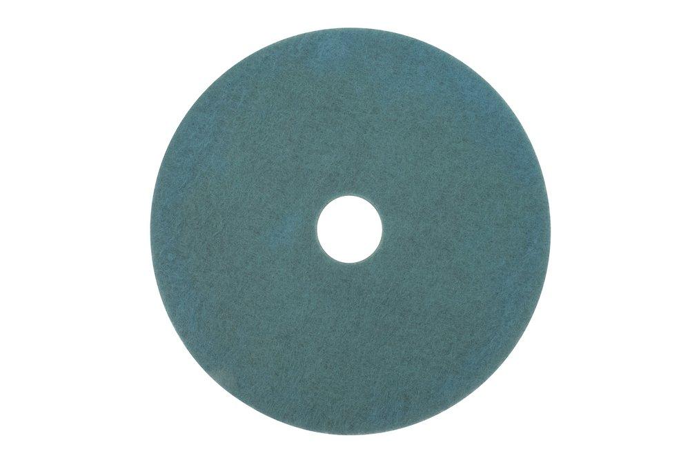 20 in. Non-woven Polyester Fiber Burnish Pad in Aqua Blue (Case of 5)
