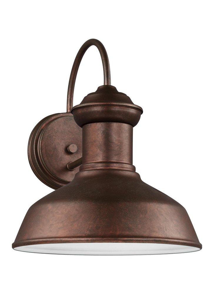 Visual Comfort & Co. Generation Lighting Fredricksburg 100W 1-Light Medium E-26 Incandescent Outdoor Wall Sconce in Weathered Copper