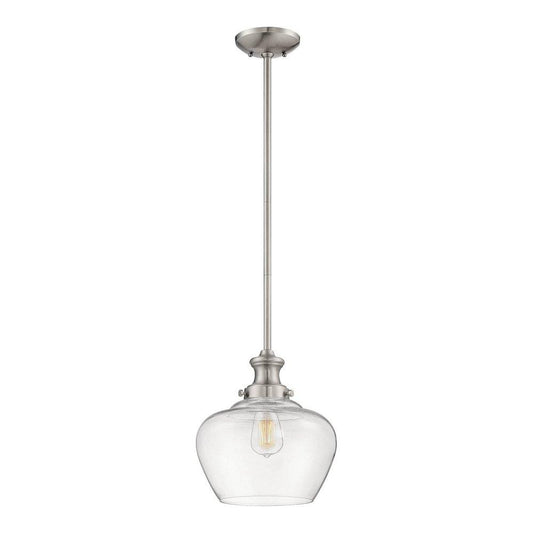 1-Light Pendant Light in Brushed Nickel