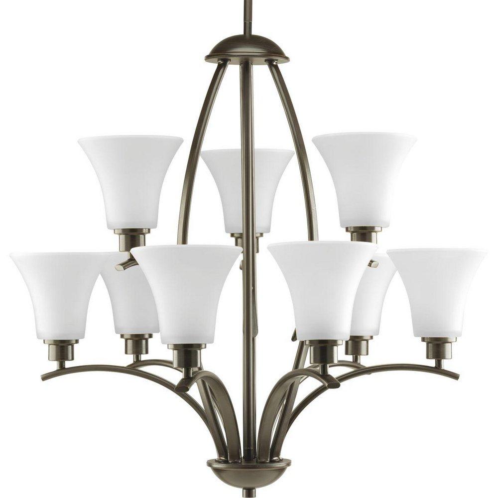 Progress Lighting Joy 100W 9-Light Medium E-26 Base Incandescent Chandelier in Antique Bronze