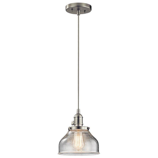 Kichler Lighting Avery™ 100W 1-Light Medium E-26 Base Incandescent Pendant in Brushed Nickel