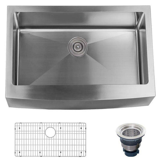 30 in. Undermount Farmhouse Stainless Steel Single Bowl Kitchen Sink