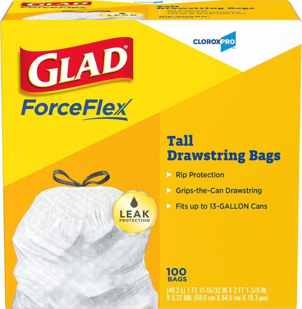 13 gal Tall Drawstring Trash Bag (Box of 100)