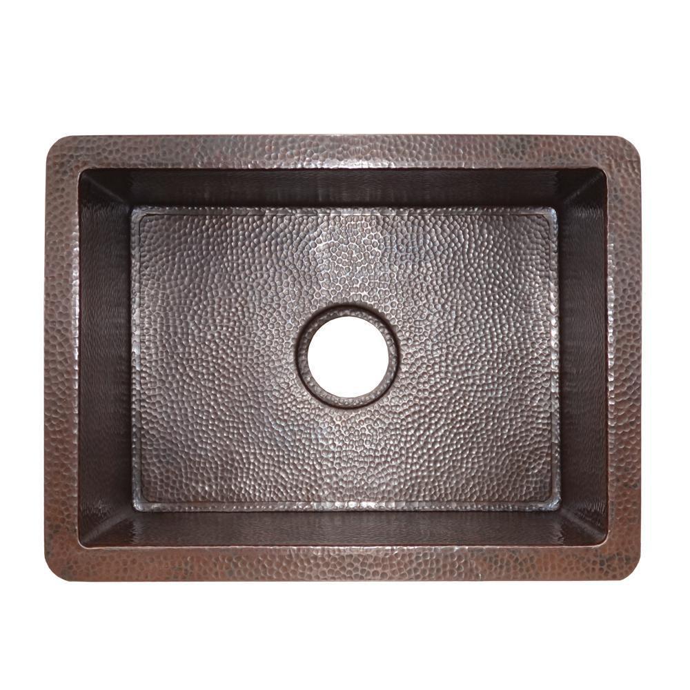 Native Trails Cocina 21 21-1/2 in. Undermount Copper Single Bowl Kitchen Sink in Antique Copper