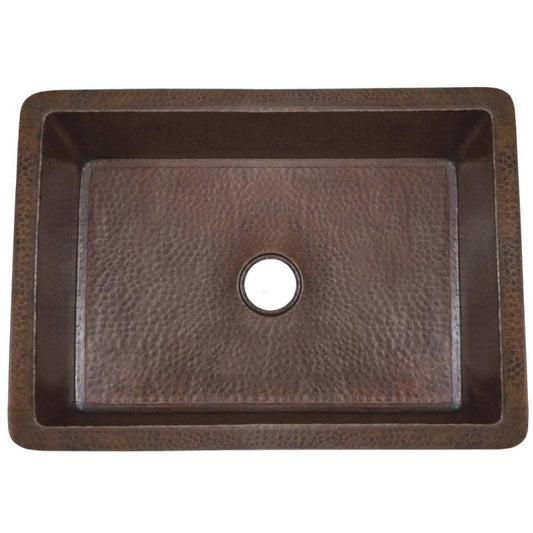 Native Trails Cocina 30 30 x 18-1/2 in. No Hole Copper Single Bowl Undermount Kitchen Sink in Antique Copper
