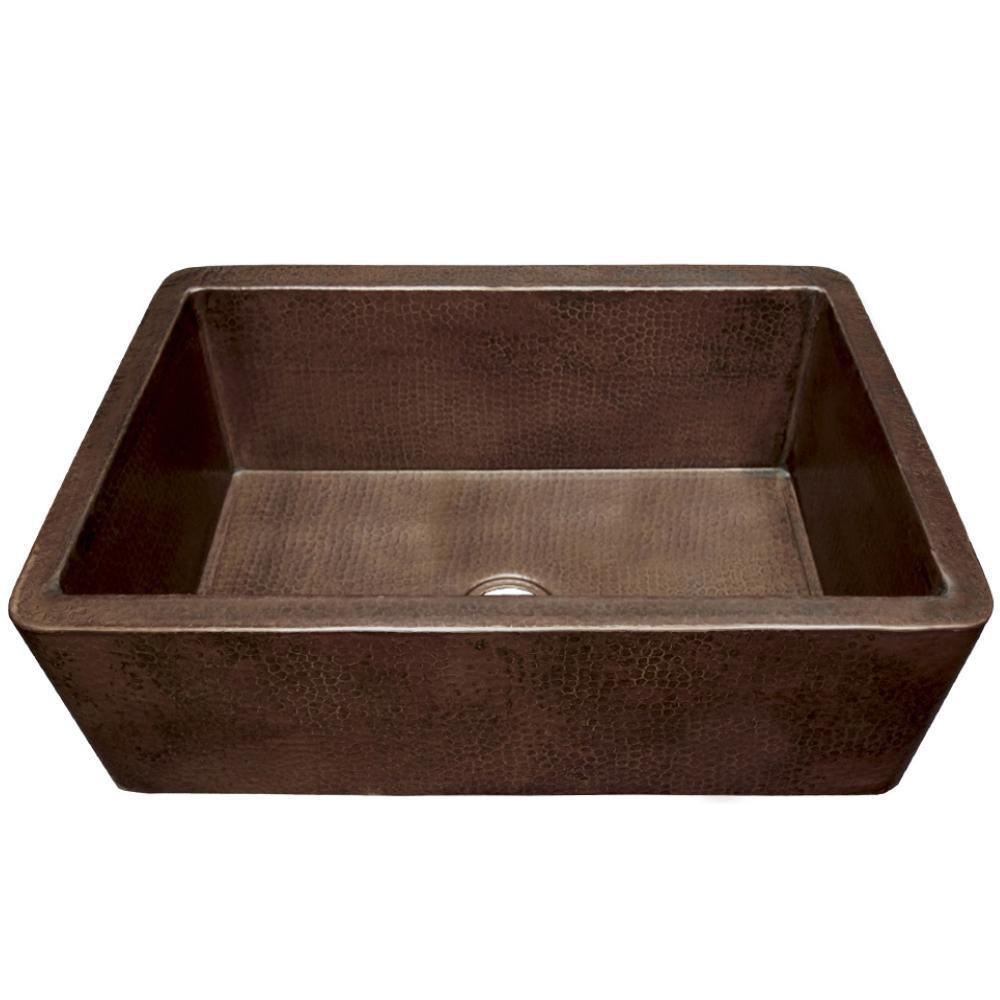 Native Trails Farmhouse 33 in. Undermount Farmhouse Copper Single Bowl Kitchen Sink in Antique Copper