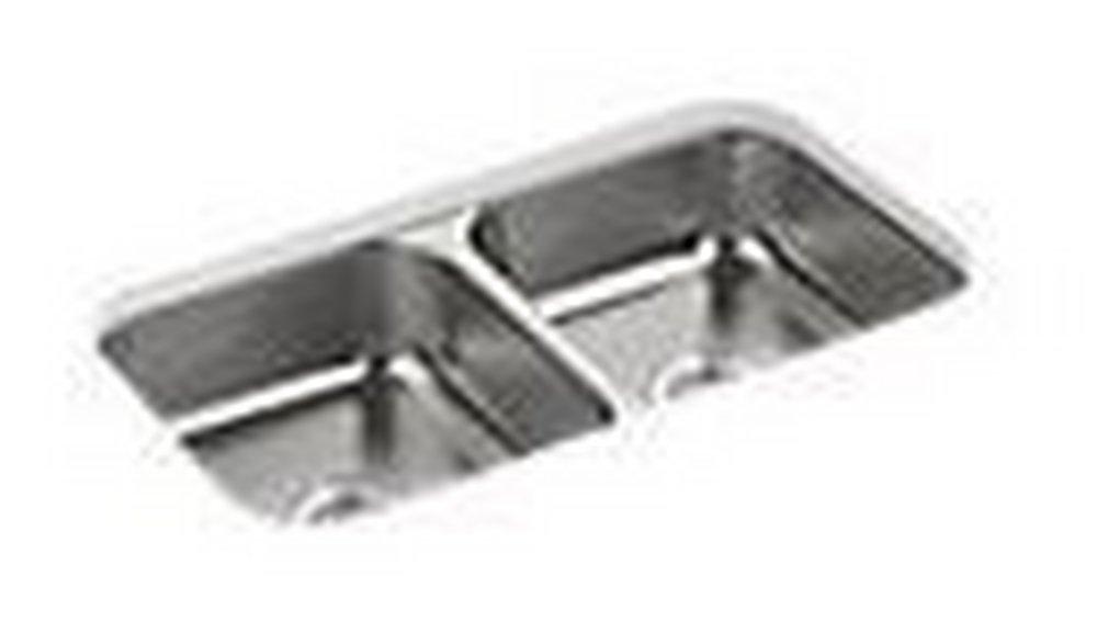 Sterling McAllister® 31-15/16 in. Undermount Stainless Steel Double Bowl Kitchen Sink in Luster Stainless Steel