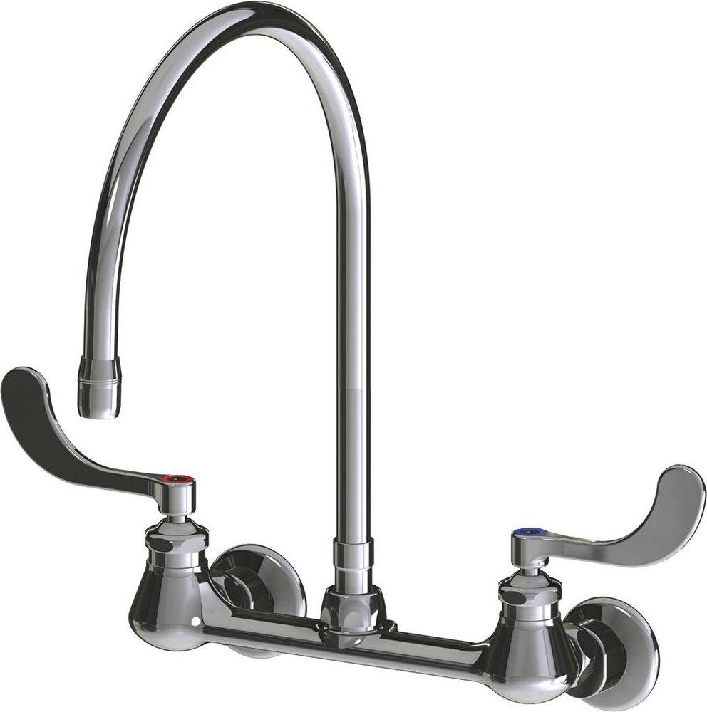Chicago Faucets 540 Series Two Handle Kitchen Faucet in Polished Chrome