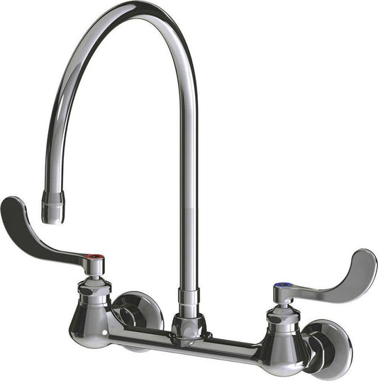 Chicago Faucets 540 Series Two Handle Kitchen Faucet in Polished Chrome