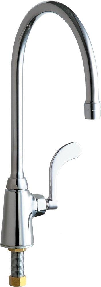 Chicago Faucets 350 Series Single Handle Kitchen Faucet in Polished Chrome