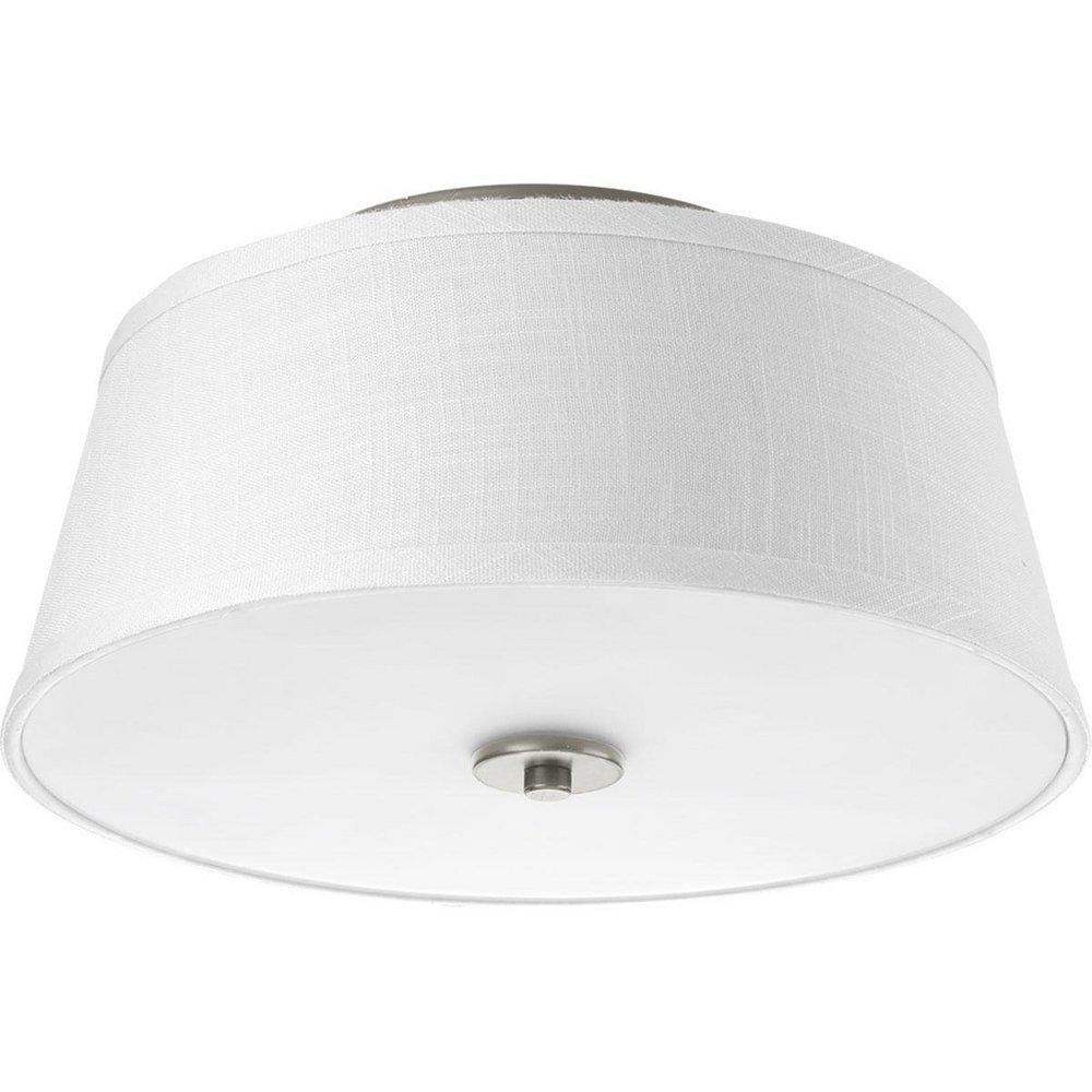 Progress Lighting Arden 60W 2-Light Medium E-26 Base Incandescent Flushmount Ceiling Fixture in Brushed Nickel