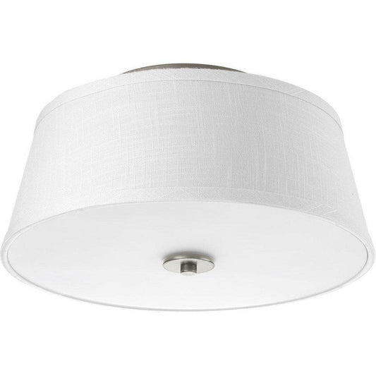 Progress Lighting Arden 60W 2-Light Medium E-26 Base Incandescent Flushmount Ceiling Fixture in Brushed Nickel