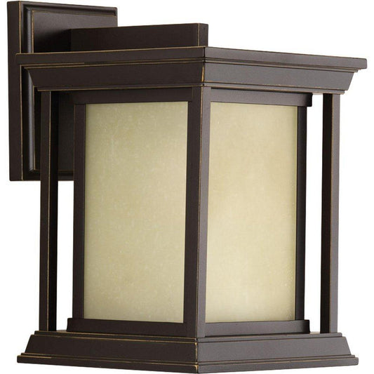 Progress Lighting Endicott 1-Light 100W 10-1/2 in. Outdoor Wall Sconce with Clear Seeded Glass Shade in Antique Bronze