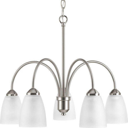 Progress Lighting Gather 5-Light 100W Medium E-26 Incandescent Chandelier in Brushed Nickel