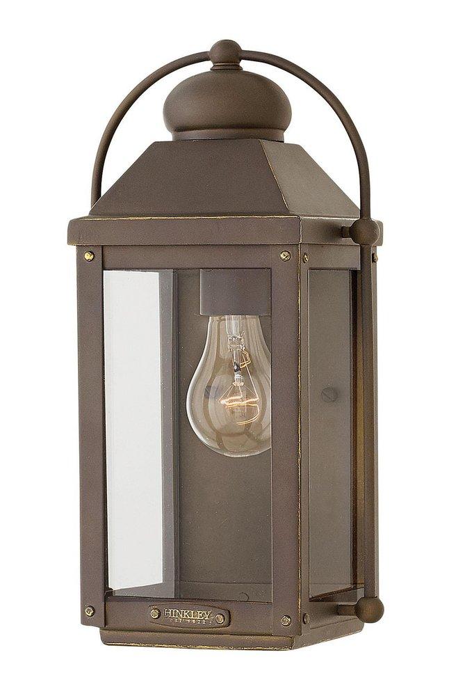 Hinkley Anchorage 13 in. 1-Light 100W Wall Lantern in Light Oiled Bronze