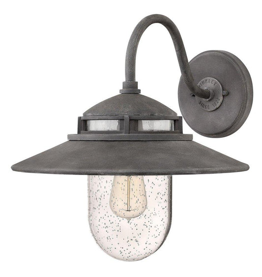 Hinkley Atwell 100W 1-Light Medium E-26 Incandescent Outdoor Wall Sconce in Aged Zinc