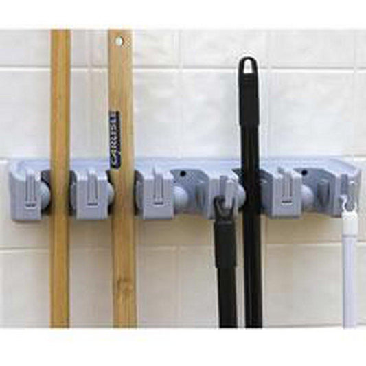 Carlisle Roll 'N Grip™ 16-1/2 in. ABS Broom and Brush Holder in Grey