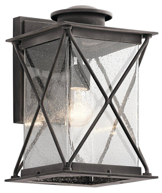 Kichler Lighting Argyle 15 in. 20W 1-Light Outdoor Wall Lantern in Weathered Zinc