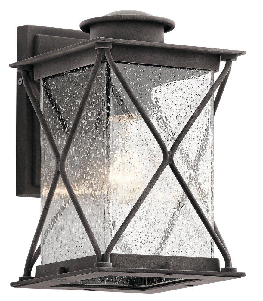 Kichler Lighting Argyle 6-1/2 x 10-1/4 in. 75W 1-Light Medium E-26 Incandescent Outdoor Wall Sconce in Weathered Zinc