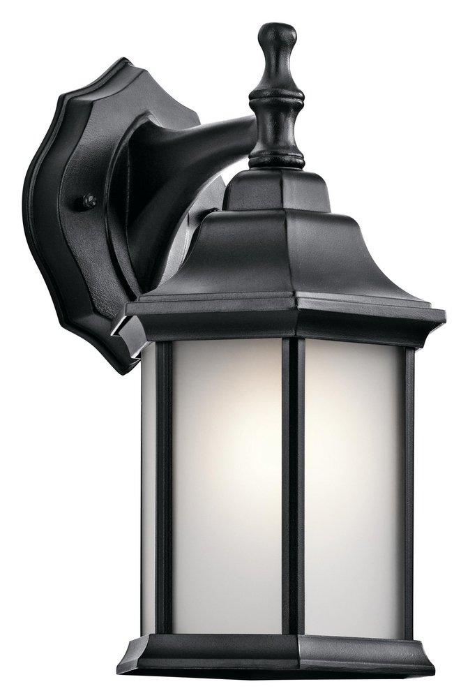 Kichler Lighting Chesapeake 11-3/4 in. 60W 1-Light Outdoor Wall Lantern in Black