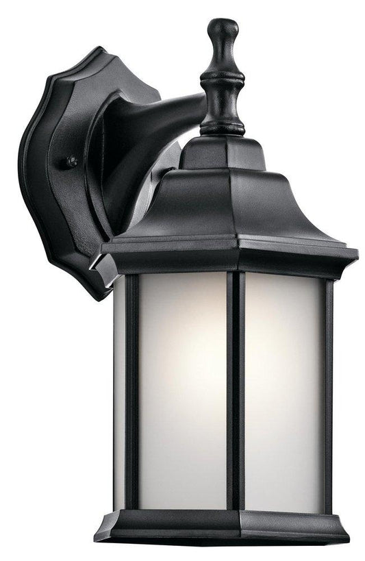 Kichler Lighting Chesapeake 11-3/4 in. 60W 1-Light Outdoor Wall Lantern in Black