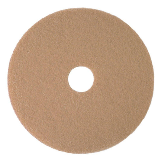 20 in. Non-woven Polyester Fiber Burnish Pad in Tan (Case of 5)