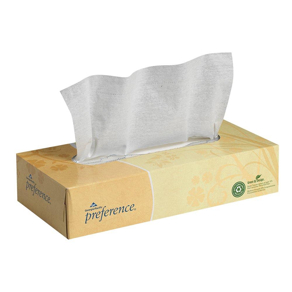 Georgia-Pacific Preference® 8-17/20 in. Facial Tissue in White (Case of 30)