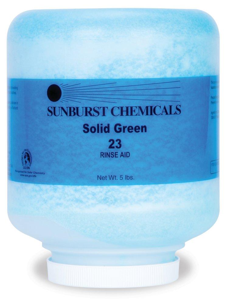 Sunburst Chemicals Solid Green® 5 lb. Rinse Additive for Commercial Dishmachine
