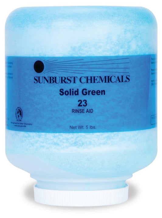 Sunburst Chemicals Solid Green® 5 lb. Rinse Additive for Commercial Dishmachine