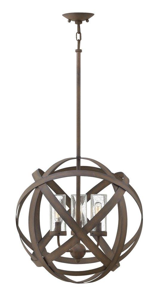 Hinkley Carson® 60W 3-Light Chandelier in Vintage Iron
