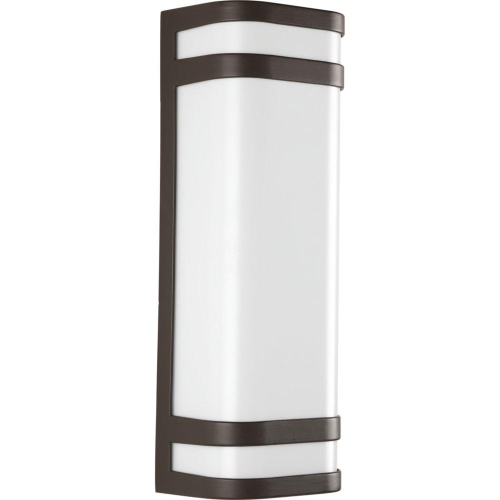 Progress Lighting Valera 9W 2-Light Outdoor Wall Sconce with Polycarbonate Acrylic Glass in Architectural Bronze