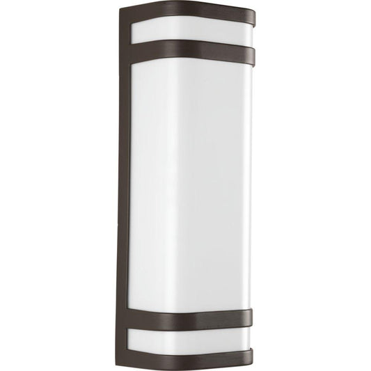 Progress Lighting Valera 9W 2-Light Outdoor Wall Sconce with Polycarbonate Acrylic Glass in Architectural Bronze