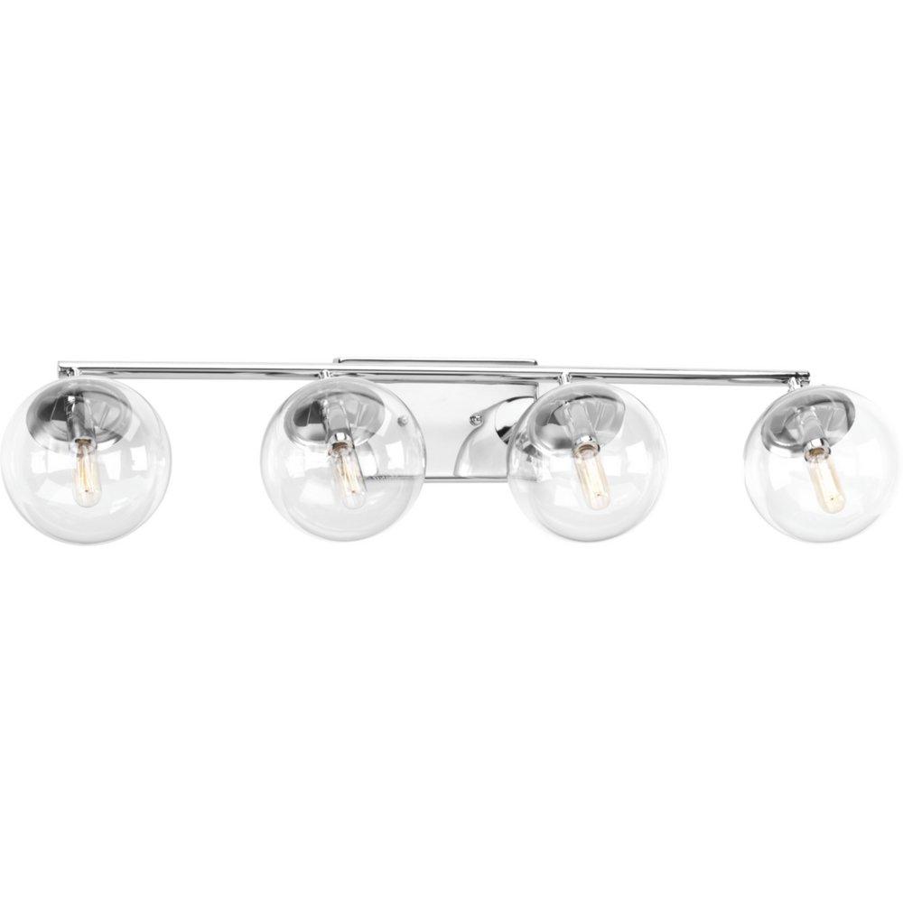 Progress Lighting Mod 60W 4-Light Bath Vanity Light in Polished Chrome