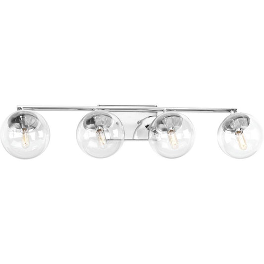 Progress Lighting Mod 60W 4-Light Bath Vanity Light in Polished Chrome