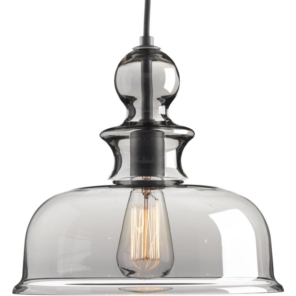 Progress Lighting Staunton 11-1/4 in. 75W 1-Light Medium E-26 Base Pendant in Graphite