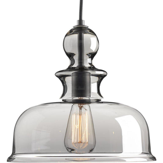 Progress Lighting Staunton 11-1/4 in. 75W 1-Light Medium E-26 Base Pendant in Graphite