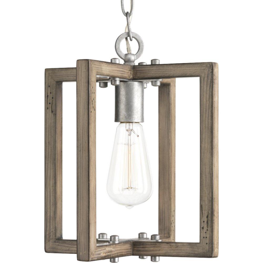Progress Lighting Turnbury 100W 1-Light Medium E-26 Base Incandescent Pendant in Galvanized