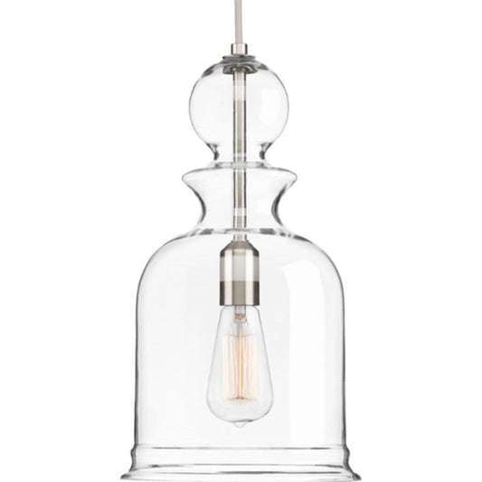 Progress Lighting Staunton 16-1/2 in. 1-Light Pendant in Brushed Nickel