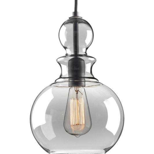 Progress Lighting Staunton 12-3/4 in. 75W 1-Light Medium E-26 Base Pendant in Graphite