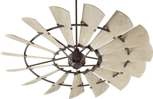Quorum International Windmill 72 in. 32.1W 15-Blade Ceiling Fan in Oiled Bronze